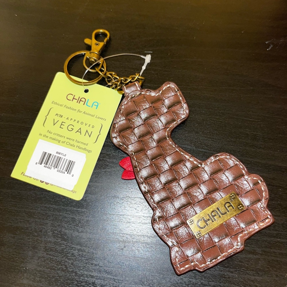 Chala Leather Dog Keychain with Red Bandana - Picture 4 of 4